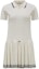 Buy (Women) Moncler White Short Sleeve Polo Dress with Striped Collar. J10939L00004M3357034