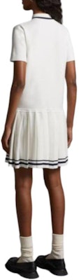 (Women) Moncler White Short Sleeve Polo Dress with Striped Collar. J10939L00004M3357034 Shop (Women) Moncler White Short Sleeve Polo Dress with Striped Collar. J10939L00004M3357034