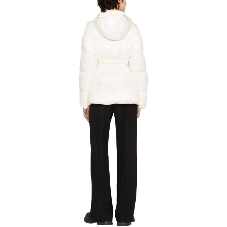 (Women) Moncler  White Solid Color Slim Fit Hooded Down Jacket I20931A001255963V034 圖 4