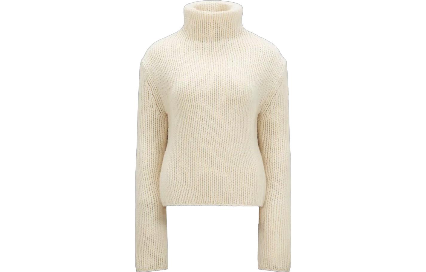 (Women) Moncler  Wool & Mohair Turtleneck Sweater White I20939F00022M2024034