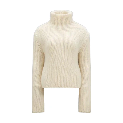 (Women) Moncler Wool & Mohair Turtleneck Sweater White I20939F00022M2024034