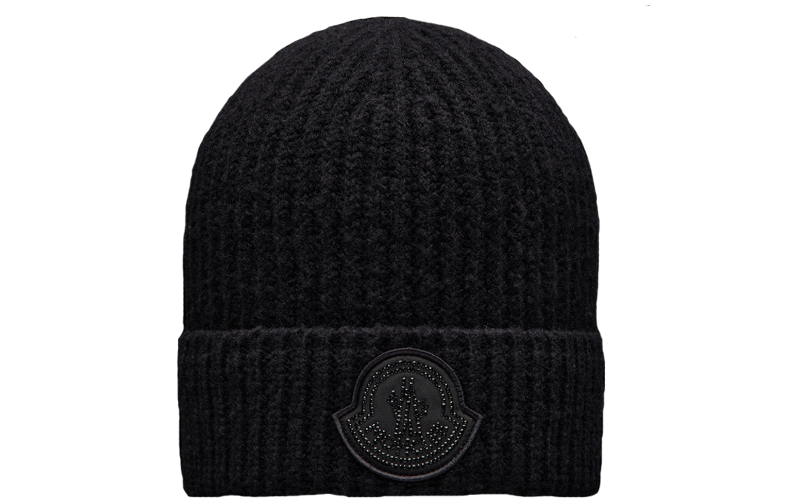 Order (Women) Moncler  Wool Nylon Logo Beanie Black I20933B00035M2739999