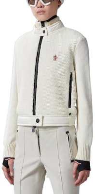 (W) Moncler Kardigan Wol Rits Putih Lengan Panjang Jaket Pendek. 9B00009M1131036 Purchase (W) Moncler Kardigan Wol Rits Putih Lengan Panjang Jaket Pendek. 9B00009M1131036