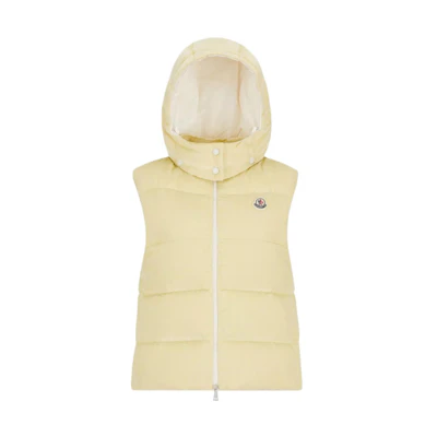 (Women) Moncler Yellow Vest with Detachable Hood and Logo Patch. J10931A00069597C912T