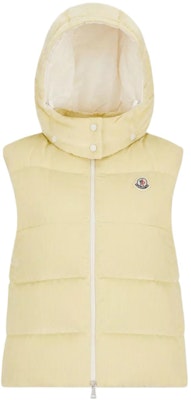 (Women) Moncler Yellow Vest with Detachable Hood and Logo Patch. J10931A00069597C912T Order (Women) Moncler Yellow Vest with Detachable Hood and Logo Patch. J10931A00069597C912T