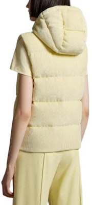 (Women) Moncler Yellow Vest with Detachable Hood and Logo Patch. J10931A00069597C912T Shop (Women) Moncler Yellow Vest with Detachable Hood and Logo Patch. J10931A00069597C912T