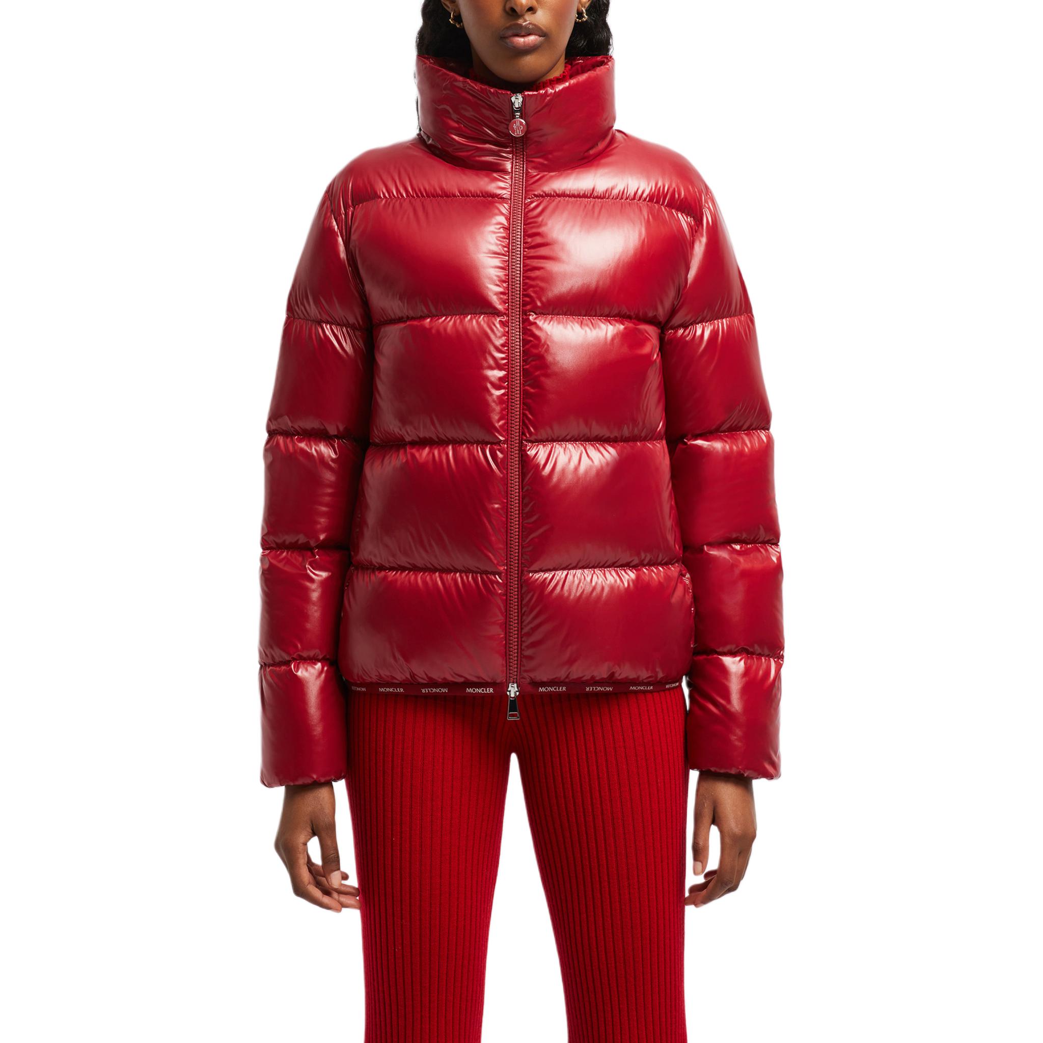 (Women) Moncler Abbadia  Red Short Puffer Jacket with Logo and Glossy Nylon Finish. J20931A000075963V438 圖 3