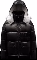 Order (W) Jaket Down Moncler Abbaye FW22 Hitam Pendek Longgar, Hangat Musim Dingin. H20931A0006368950999