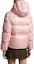 Shop (Women) Moncler Abbaye Logo Embroidered Pink Hooded Long Sleeve Down Jacket Women. 1A000395963V500