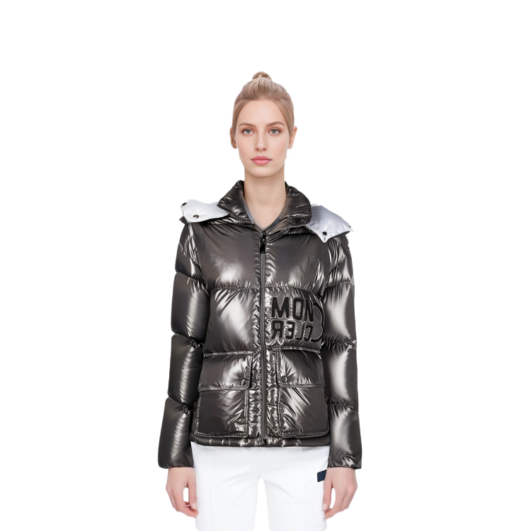 (Women) Moncler Abbaye SS22  Hooded Down Jacket Dark Grey Winterwear. H20931A0006368950921 圖 3