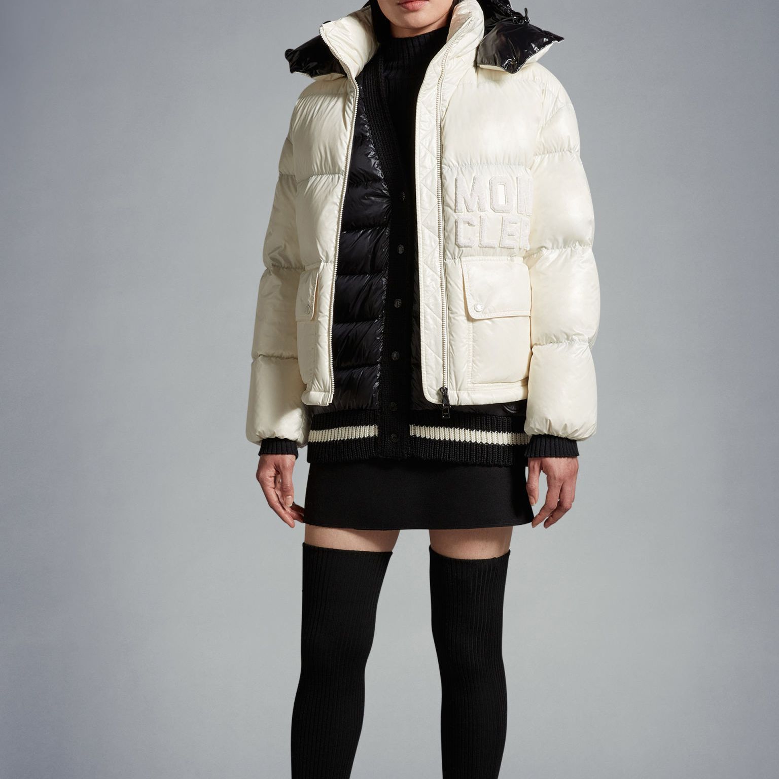 (Women) Moncler Abbaye SS23  White Fitted Long Sleeve Down Jacket 1A000395963V034 圖 5