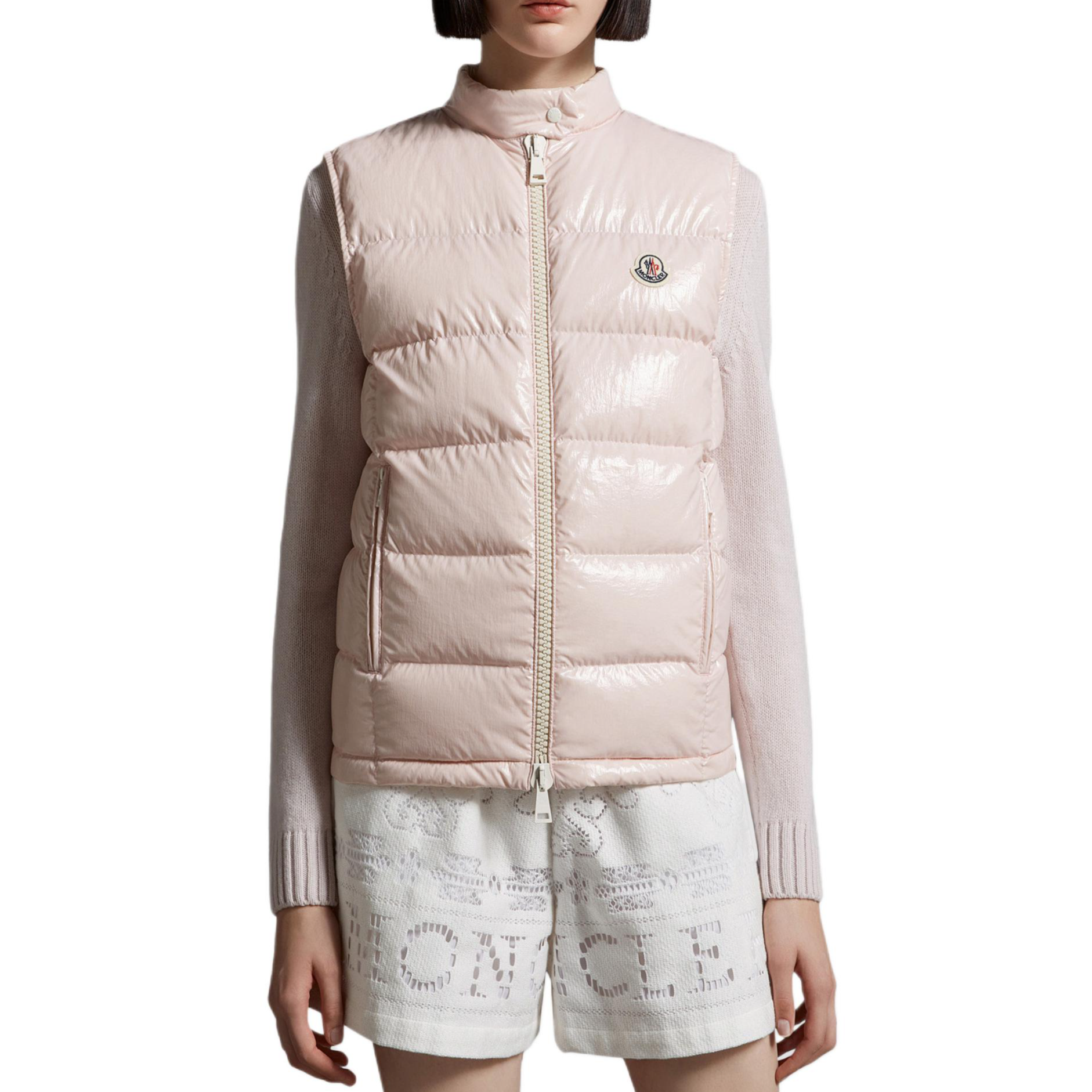 (Women) Moncler ALCIBIA  Pink Sleeveless Down Jacket with Logo and Zip Closure. J10931A00066597EU519 圖 4
