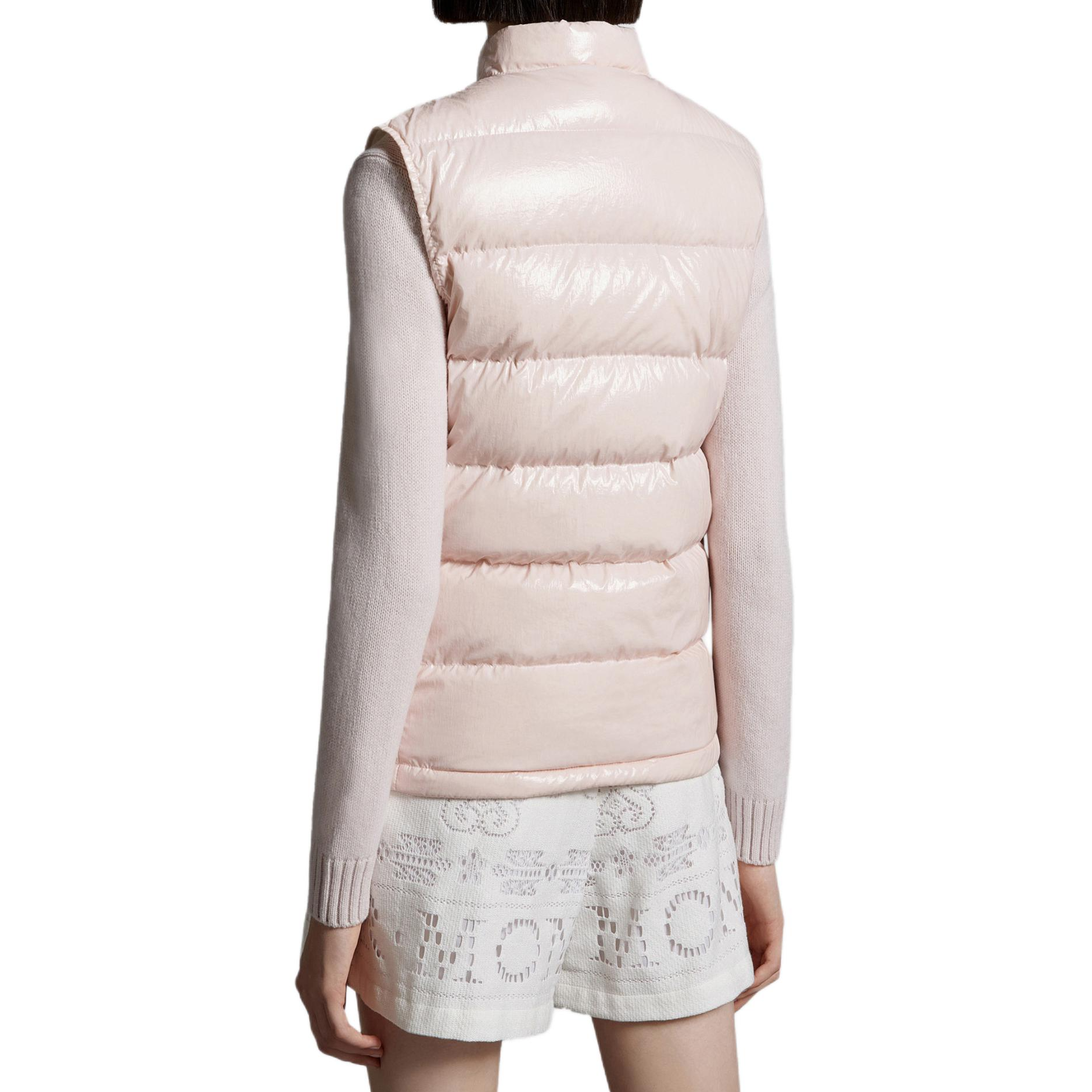 (Women) Moncler ALCIBIA  Pink Sleeveless Down Jacket with Logo and Zip Closure. J10931A00066597EU519 圖 5