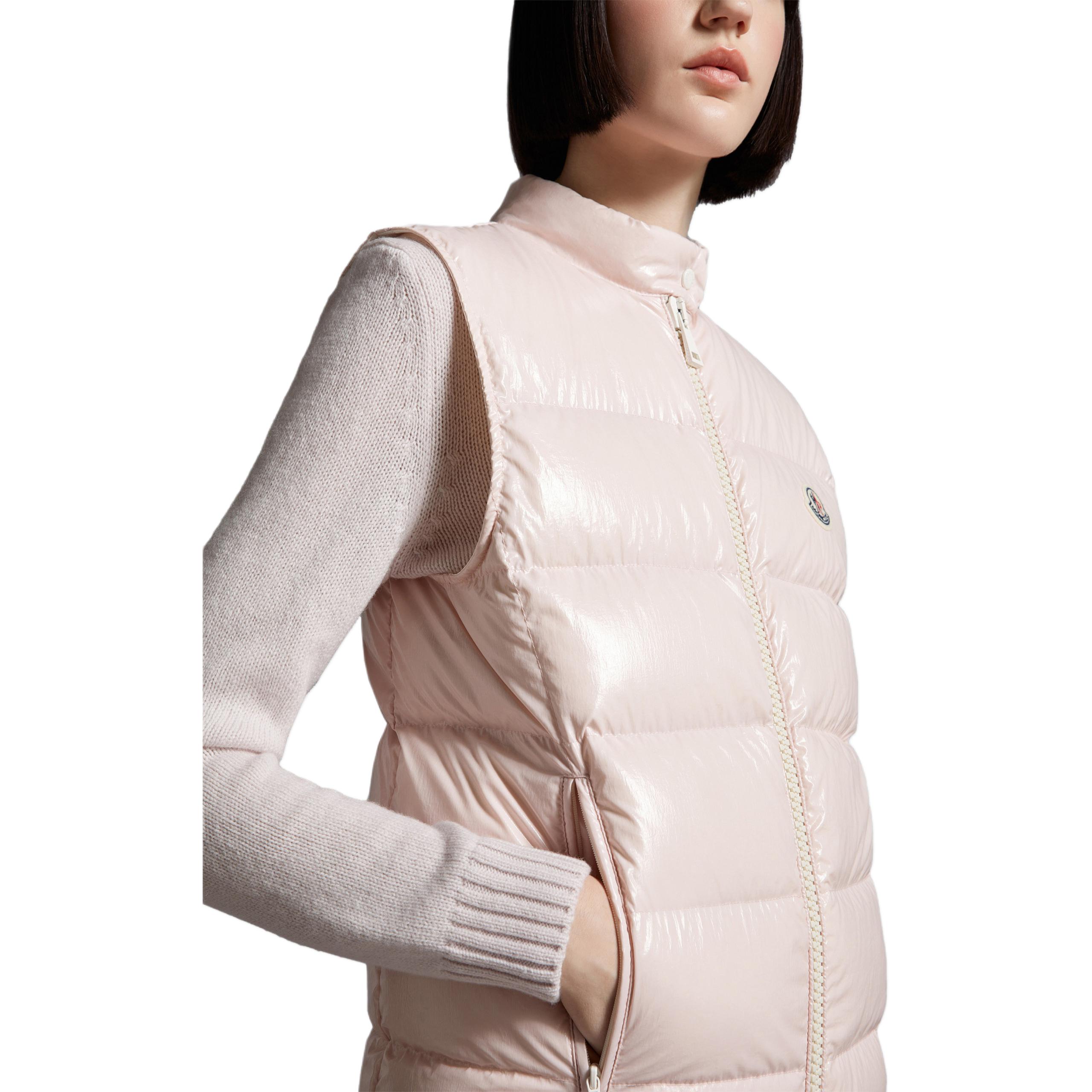 (Women) Moncler ALCIBIA  Pink Sleeveless Down Jacket with Logo and Zip Closure. J10931A00066597EU519 圖 6