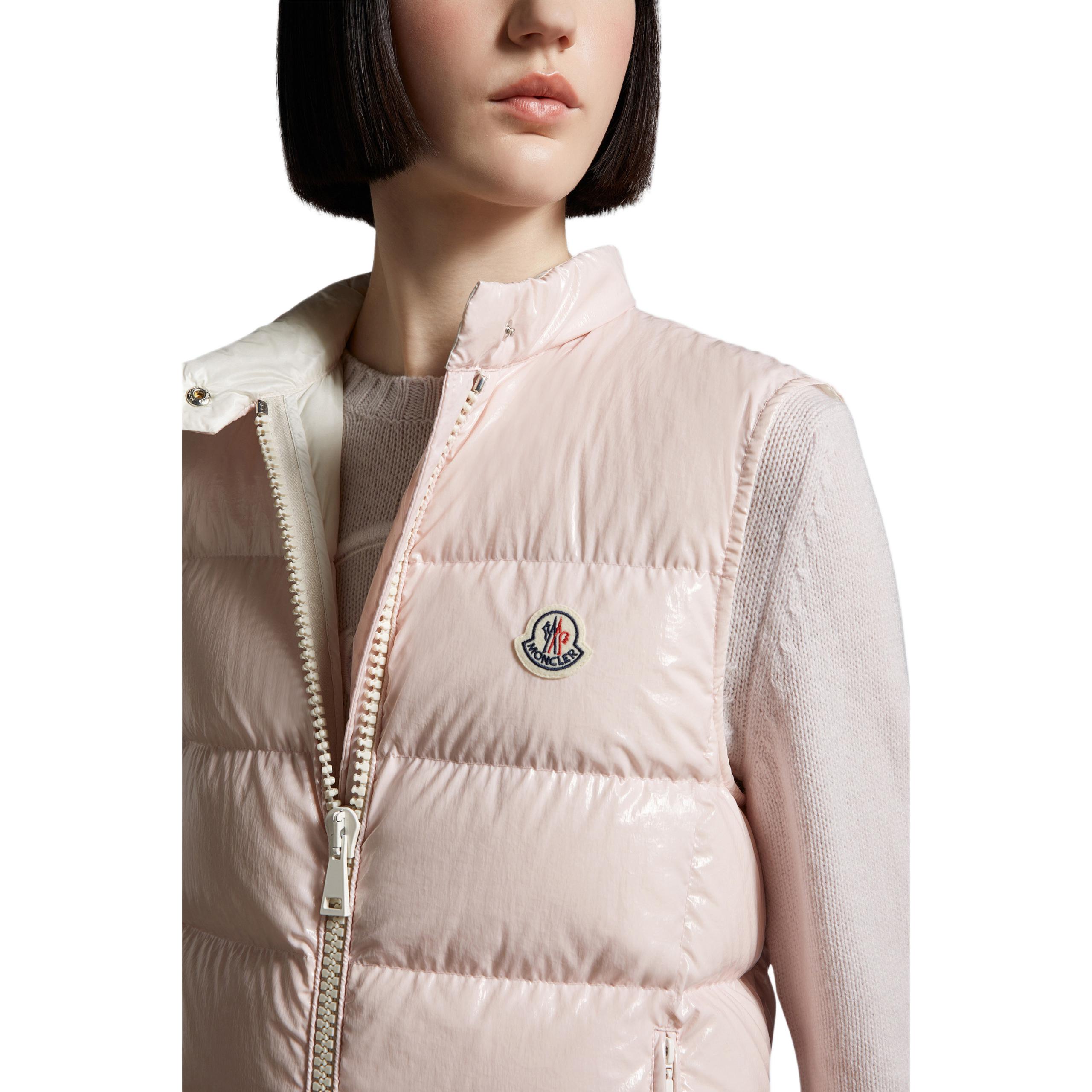(Women) Moncler ALCIBIA  Pink Sleeveless Down Jacket with Logo and Zip Closure. J10931A00066597EU519 圖 7