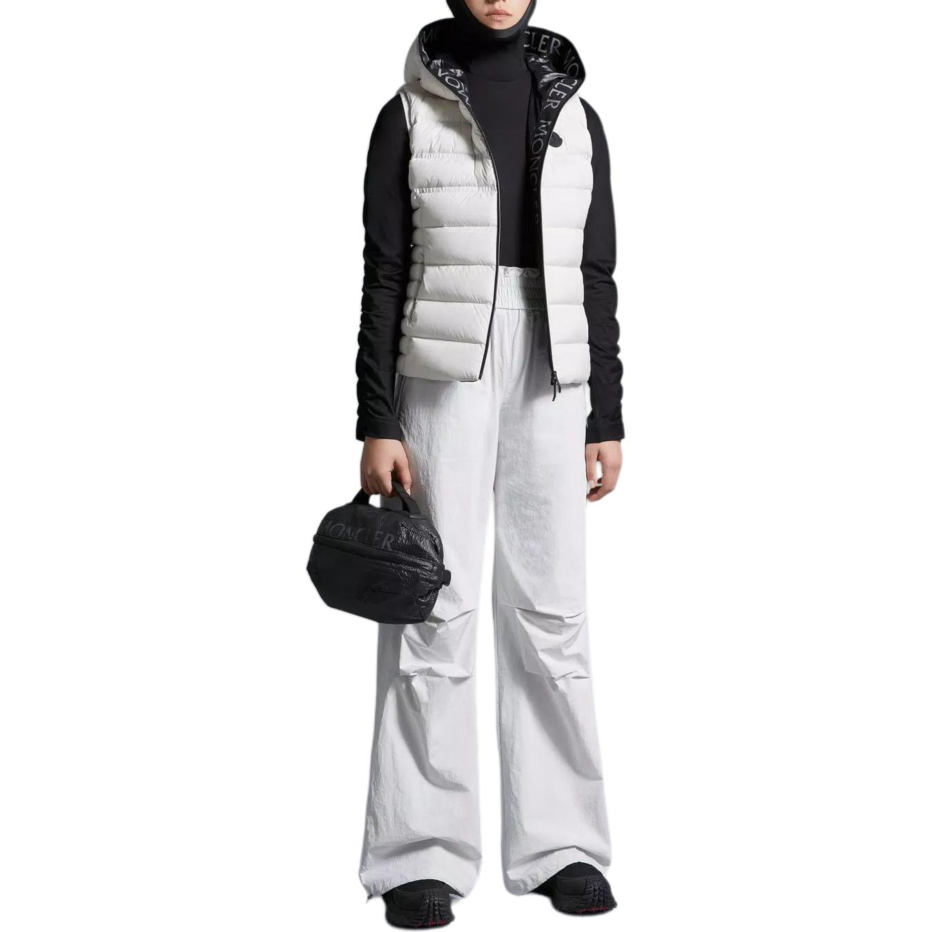 Lookbook (Women) Moncler ALITERSE  Slim Fit Hooded Zipper Down Vest Grey J10931A00022595FK90D