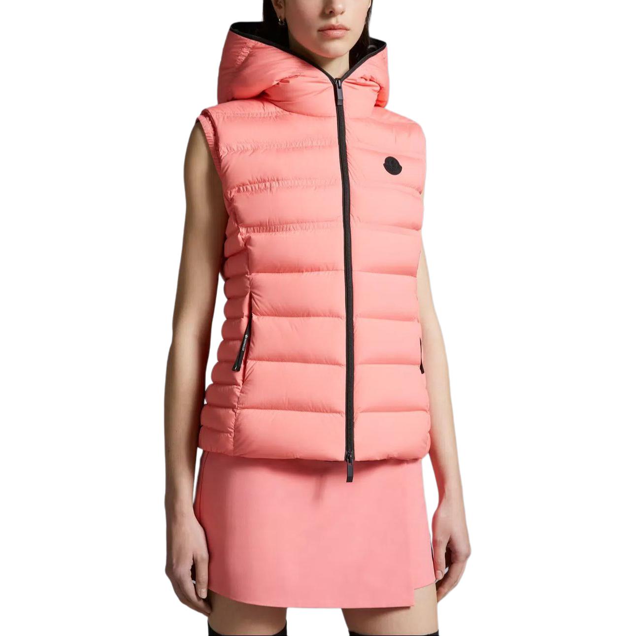 Purchase (W) 몽클레르 ALITERSE SS24 핑크 다운 후드 집업 베스트. J10931A00022595FK416