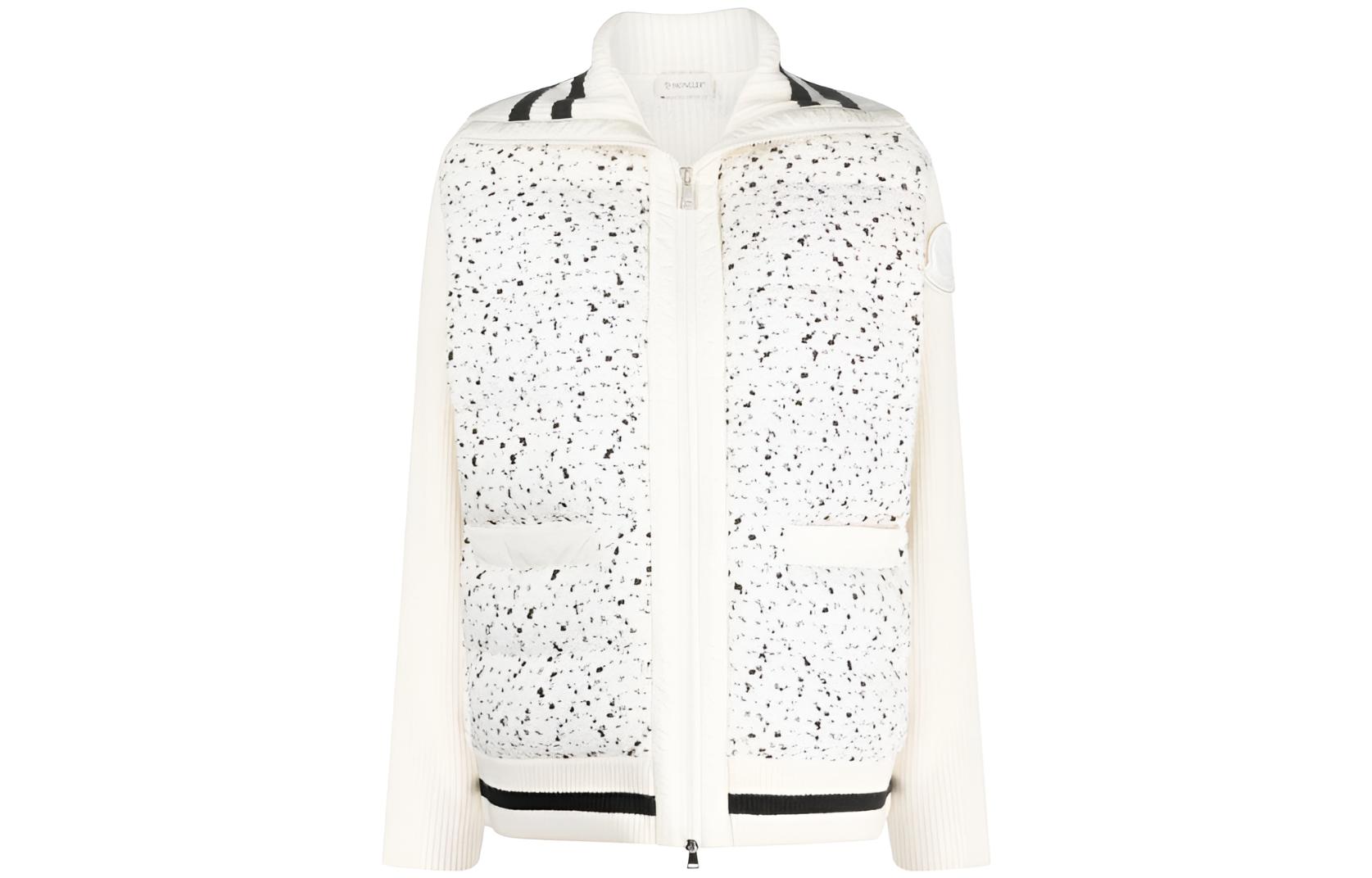 (Women) Moncler All-Over Print  Down Jacket White I20939B00002M1241