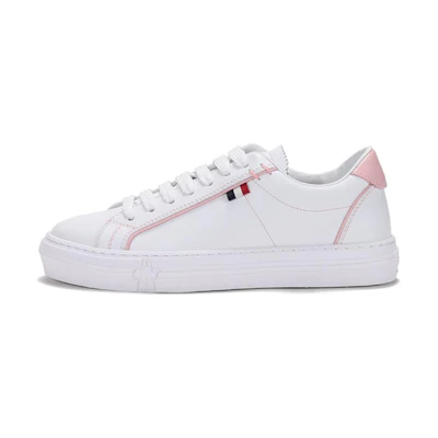 (W) Moncler Alodie Leather Trainers 'White Pink'