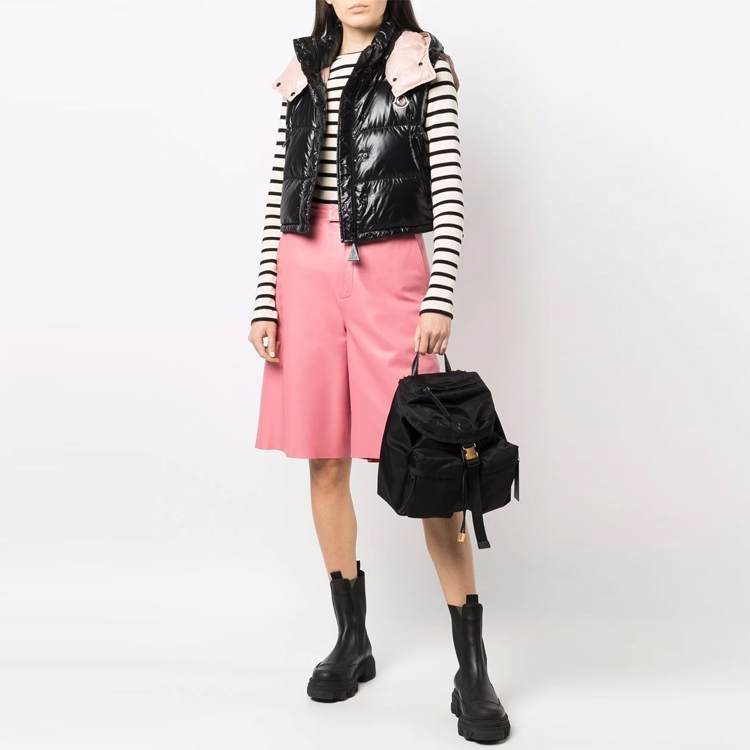 Lookbook (Women) Moncler Alpiste Black Detachable Hood Casual Vest 1A0005768950ALPISTE999