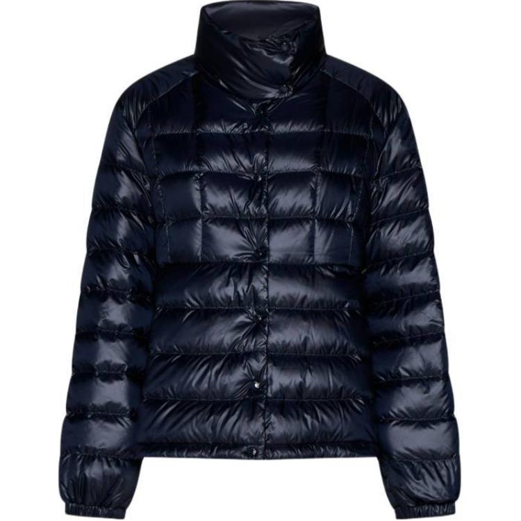(Women) Moncler Aminia  Flared Down Jacket Solid Navy Blue J10931A00006595ZZ776