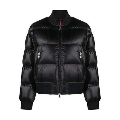 (Women) Moncler Aminia SS23 Black Quilted Stand Collar Zip Down Jacket. I10931A00005595ZZ999