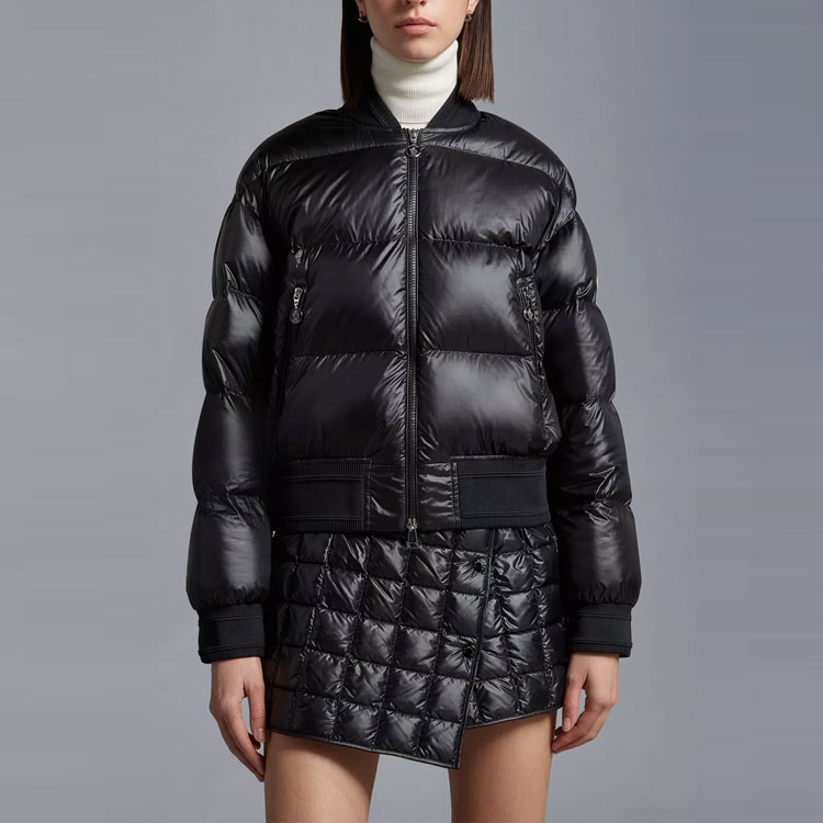 (Women) Moncler Aminia SS23  Black Quilted Stand Collar Zip Down Jacket. I10931A00005595ZZ999 圖 4