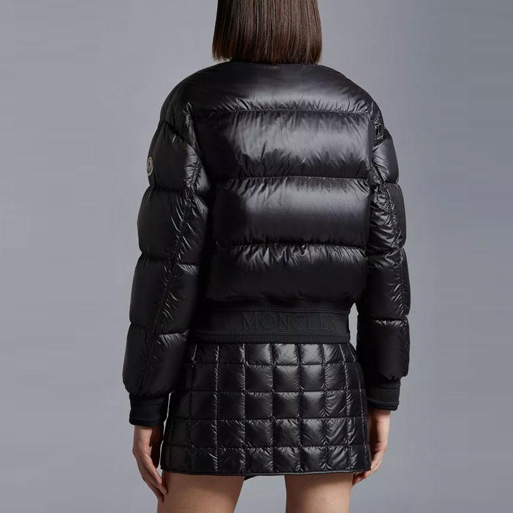 (Women) Moncler Aminia SS23  Black Quilted Stand Collar Zip Down Jacket. I10931A00005595ZZ999 圖 5