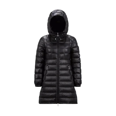 (Women) Moncler Amintore Lange Hooded Mid-Length Down Jacket Black. J10931A00007595ZZ999