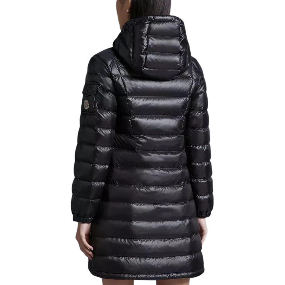 Shop (W) モンクレール アミントレ ランジ ダウンジャケット フード付き ミドル丈 ブラック J10931A00007595ZZ999