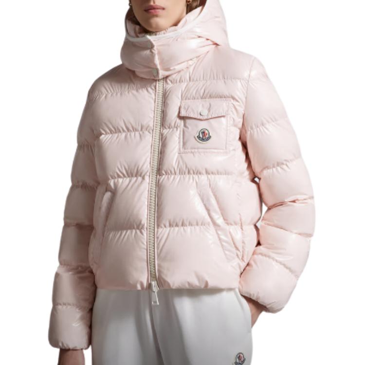 (Women) Moncler Andro Series SS25  Pink Short Down Jacket with Logo Hood. K10931A00078597EU519 圖 5