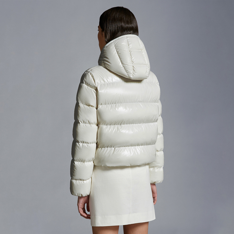 (Women) Moncler Andro SS24  Short Logo Hooded Down Jacket White J10931A00002597EU034 圖 5