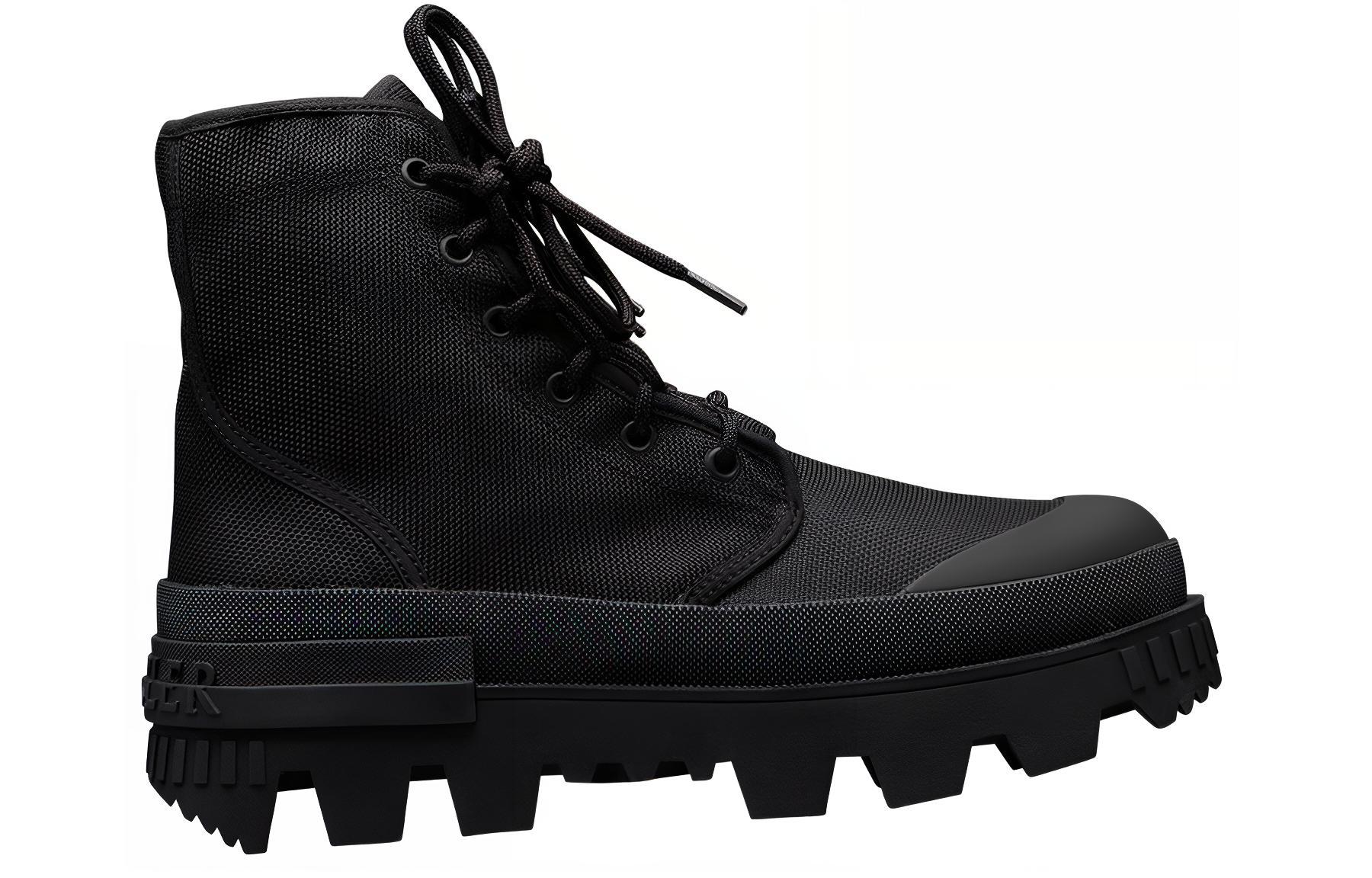 Lookbook 盟可睐 Moncler 系帶 厚底 短靴 女款 黑色