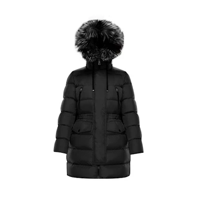 (Women) Moncler Aphroti Black Hooded Down Jacket for Ski Season 0931B51002C0059999