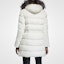 Purchase (W) Moncler Aphroti 經典中長款連帽羽絨外套 白色冬季款 0931B51002C0059034