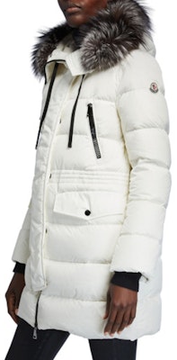 (W) Moncler Aphroti 經典中長款連帽羽絨外套 白色冬季款 0931B51002C0059034 Details for (W) Moncler Aphroti 經典中長款連帽羽絨外套 白色冬季款 0931B51002C0059034