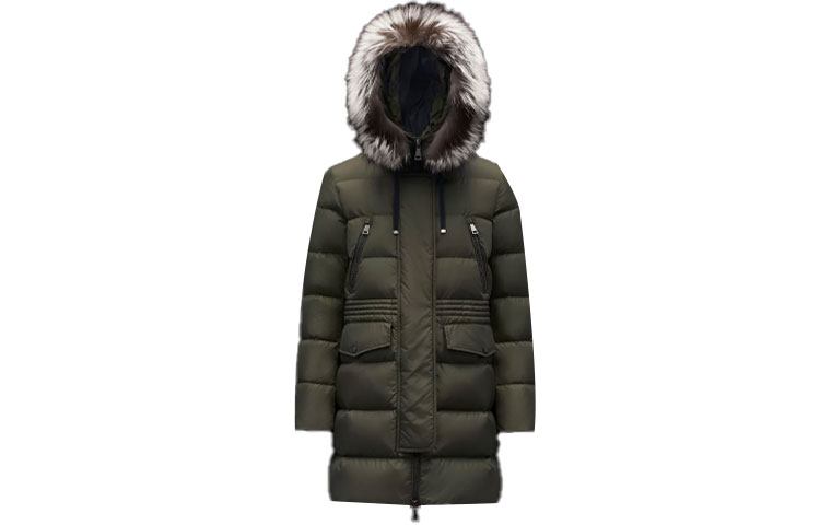 (Women) Moncler Aphroti Down Jacket with Detachable Fur Collar - Army Green. G20931B51002C0059831 圖 2