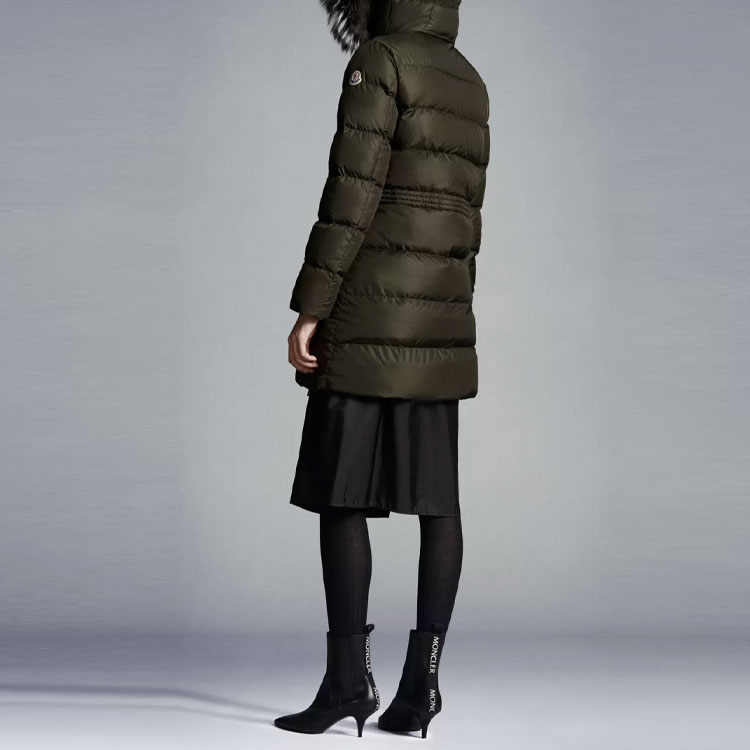 (Women) Moncler Aphroti Down Jacket with Detachable Fur Collar - Army Green. G20931B51002C0059831 圖 4
