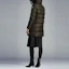 Shop (W) Moncler Aphroti可拆毛領羽絨外套 - 軍綠色. G20931B51002C0059831