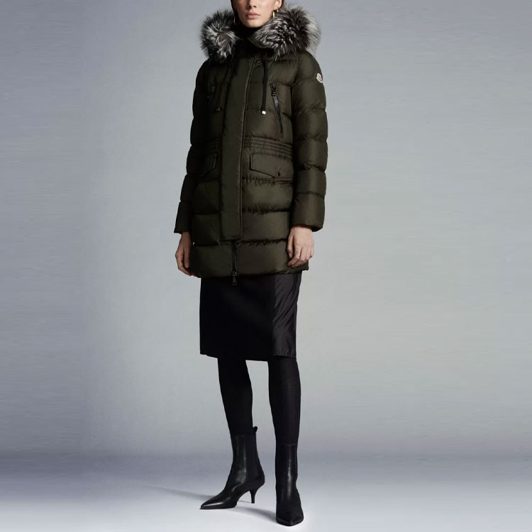 (Women) Moncler Aphroti Down Jacket with Detachable Fur Collar - Army Green. G20931B51002C0059831 圖 5