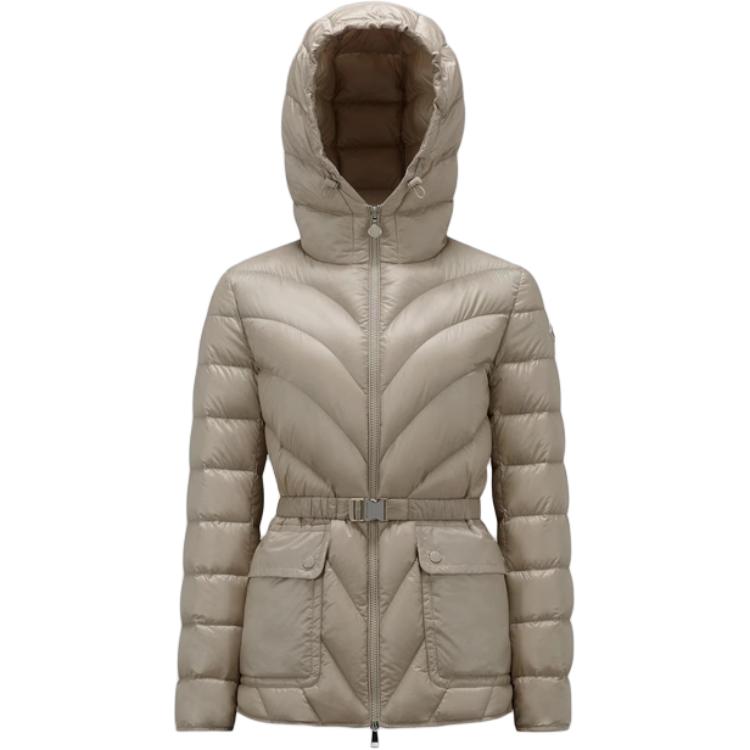 (Women) Moncler Argenno SS24 Beige Quilted Hooded Down Jacket J10931A00068595ZZ200