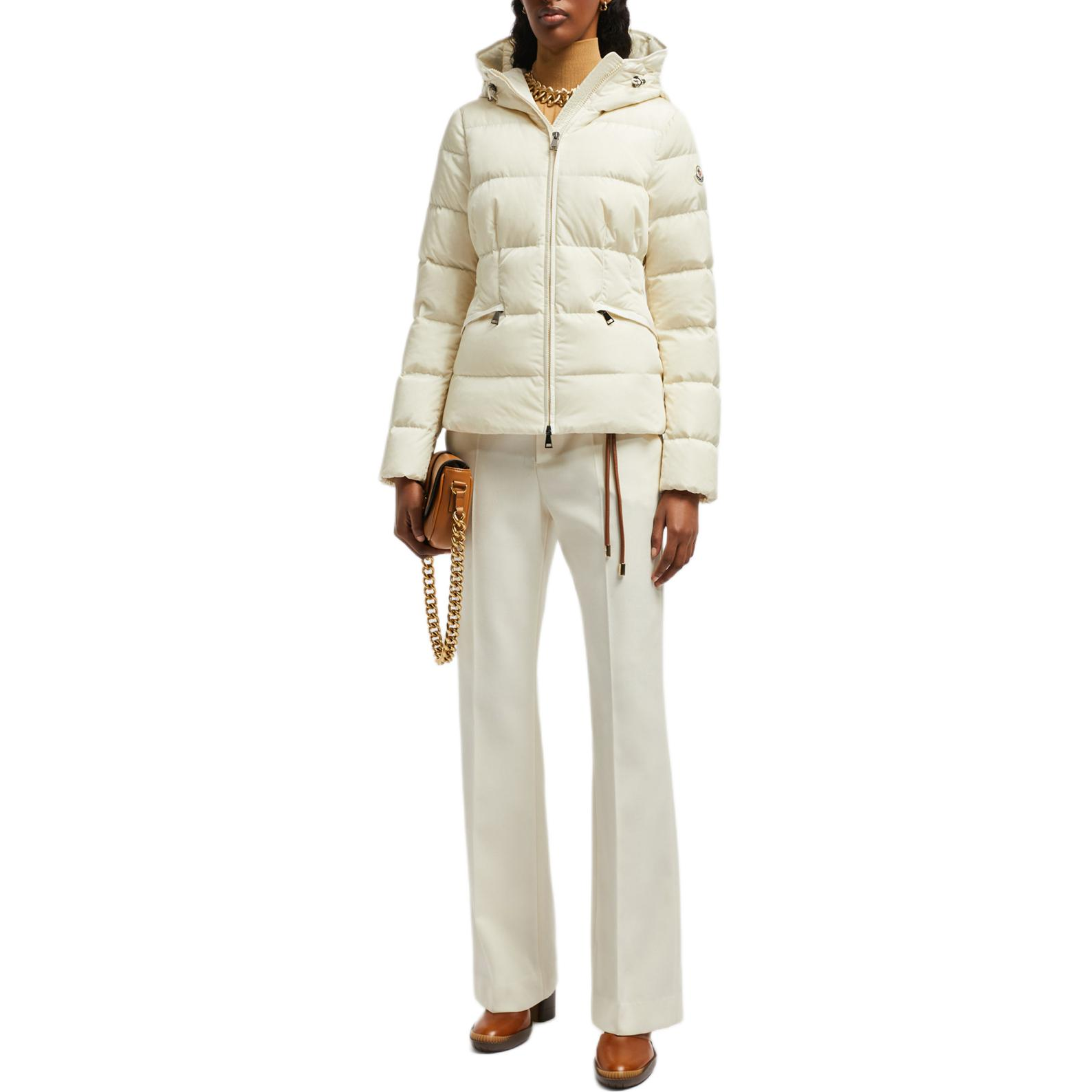 (Women) Moncler Avoce FW24  Ivory Waterproof Slim Fit Hooded Down Jacket. J20931A00151539ZD04A 圖 3
