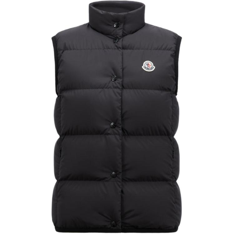 (Women) Moncler Badia  Matte Logo Puffer Jacket with Snap Closure - Black J20931A0000854A81999