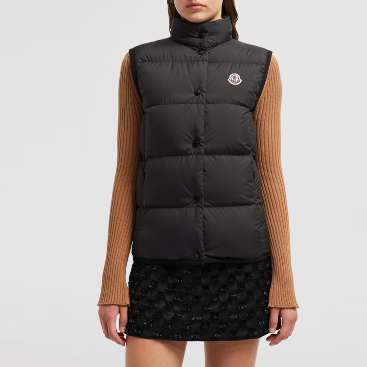 (Women) Moncler Badia  Matte Logo Puffer Jacket with Snap Closure - Black J20931A0000854A81999 圖 3