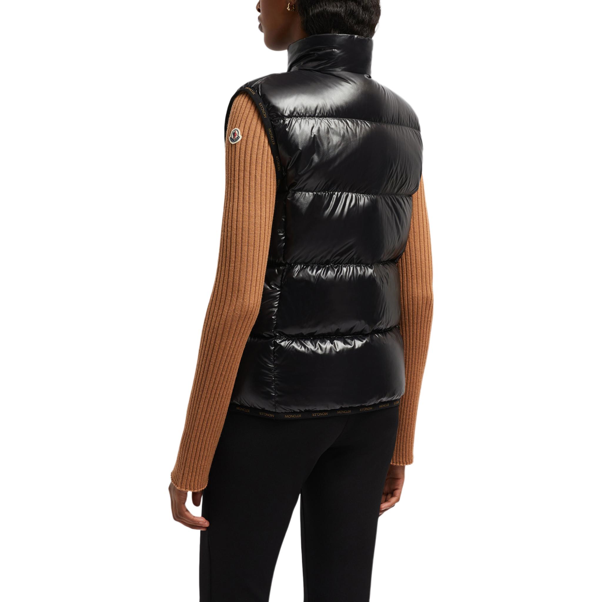 (Women) Moncler Badia FW24 Glossy Nylon Zip Puffer Vest  Black J20931A000085963V999 圖 4