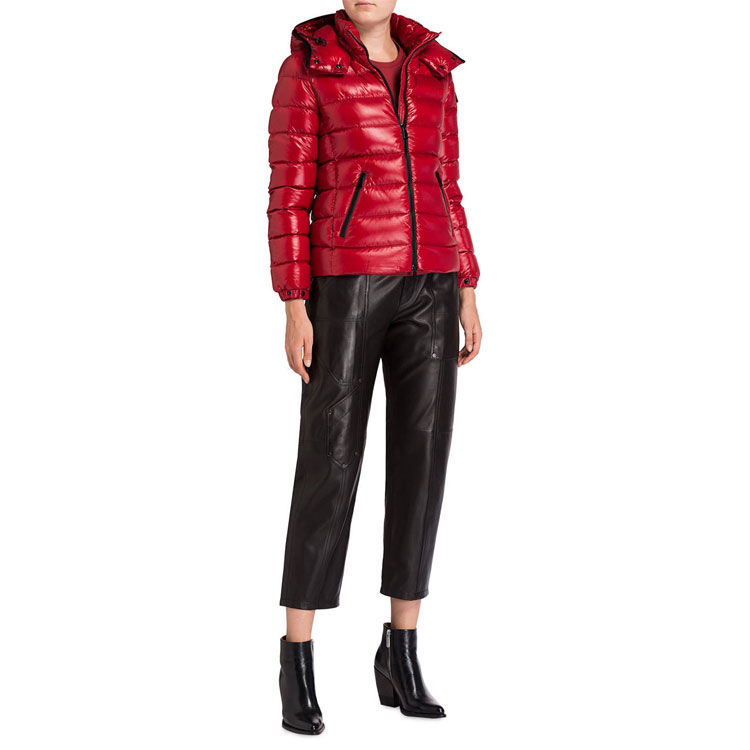 (Women) Moncler Bady Glossy Red Short Down Jacket 0931A524006895046D 圖 5