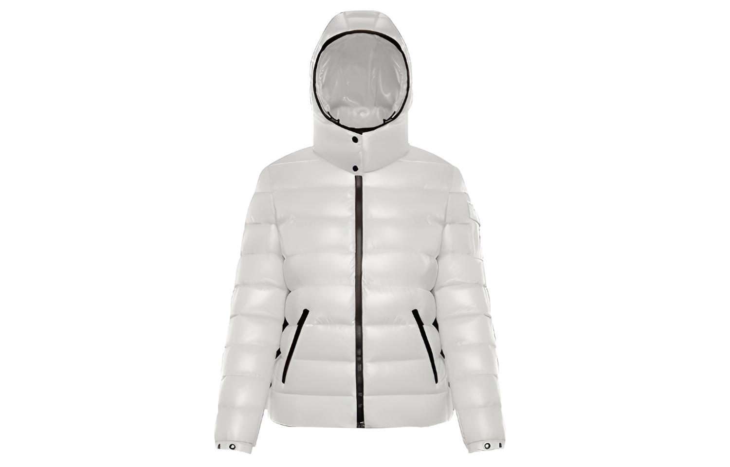(Women) Moncler Bady Padded Winter Short Down Jacket White - Ski Season Logo 0931A5240068950032