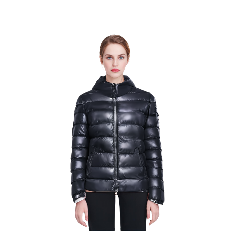 Details for (W) 盟可睐Bady系列女士亮面短款羽绒服深蓝色 0931A5240068950742