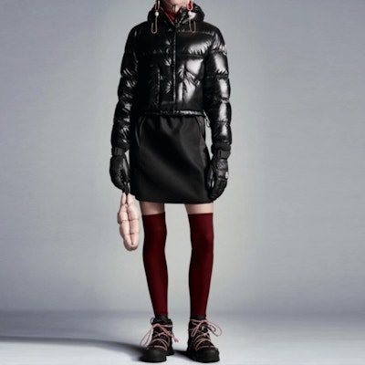 (Women) Moncler Bardanette Glossy Hooded Down Jacket Winter Black Short 1A0005868950999 Sizing (Women) Moncler Bardanette Glossy Hooded Down Jacket Winter Black Short 1A0005868950999