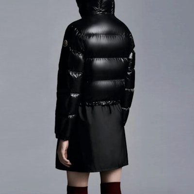(Women) Moncler Bardanette Glossy Hooded Down Jacket Winter Black Short 1A0005868950999 1